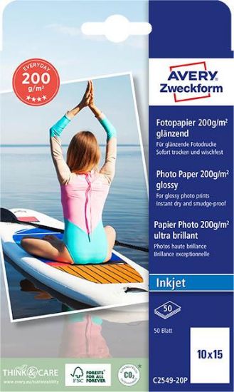 Billede af Fotopapir Avery 10x15 cm. 200g. (50)