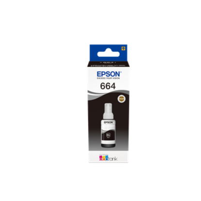 Billede af Blæk Epson T664 BK