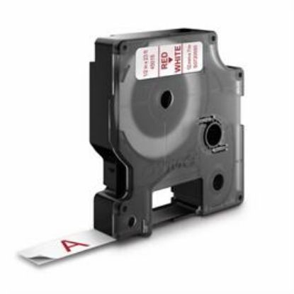 Billede af Labeltape DYMO 12mm rød/hvid