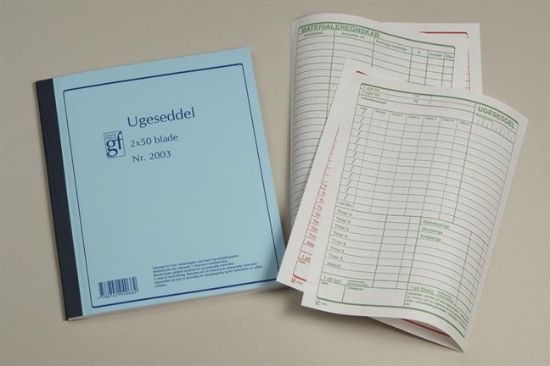 Billede af Ugeseddel Grafisk 2003