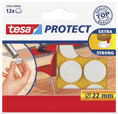 Billede af Filtpuder tesa hvide Ø22 mm