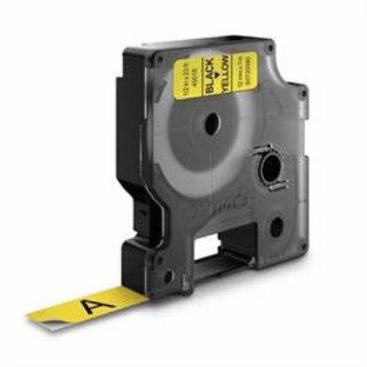 Billede af Labeltape DYMO 12mm sort/gul