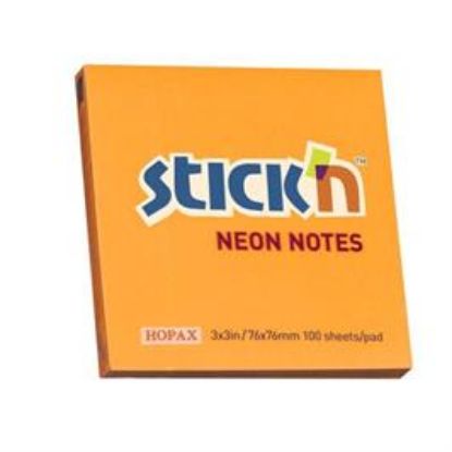 Billede af Stick'n notes neon orange 76x76mm