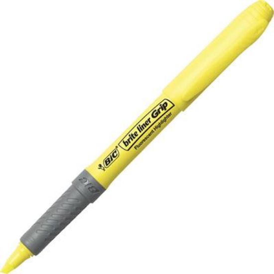 Billede af Tekstmarker Bic Brite liner Grip gul