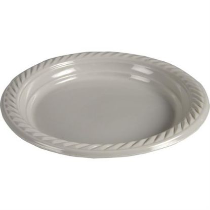 Billede af Plasttallerken 18cm. flergangs grå (25)