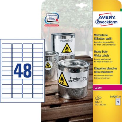 Billede af Laserlabels Avery L4778-20