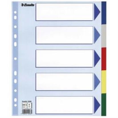 Billede af Faneblade Esselte A4 plast 5-delt maxi
