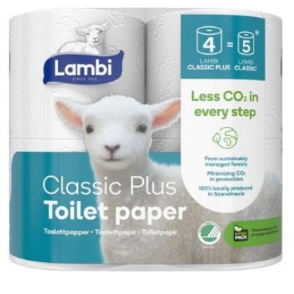 Billede af Toiletpapir LAMBI 3-lags 4x7 rl.