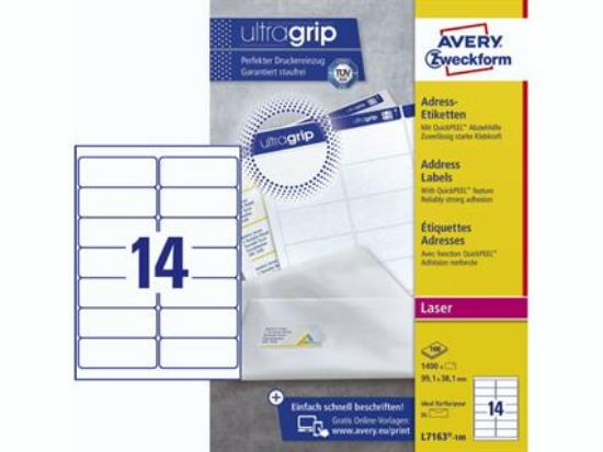 Billede af Laserlabel Avery L7163-100