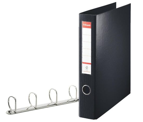 Billede af Ringbind Combi A4 4DR sort 82407