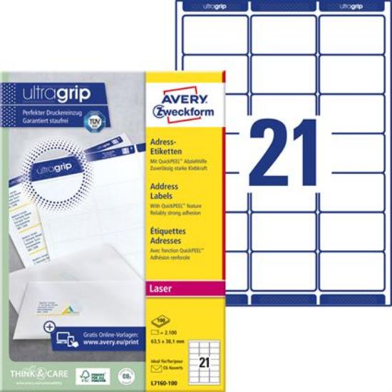 Billede af Laserlabel Avery L7160-100